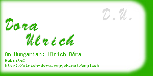 dora ulrich business card